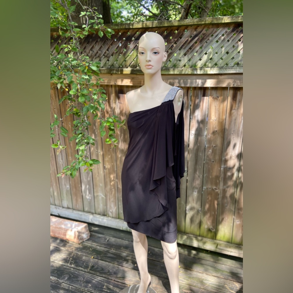 🐦‍⬛ 5/$25 🐦‍⬛ Fancy & Flowy Single Strap Asymmetrical Dress - Picture 6 of 16